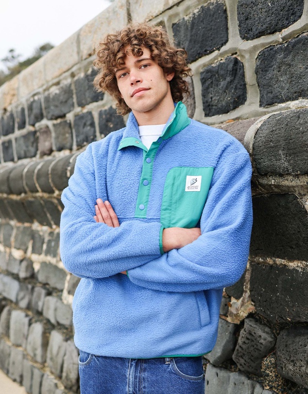 Skwosh - Skwosh Polar Snap Fleece in Blue