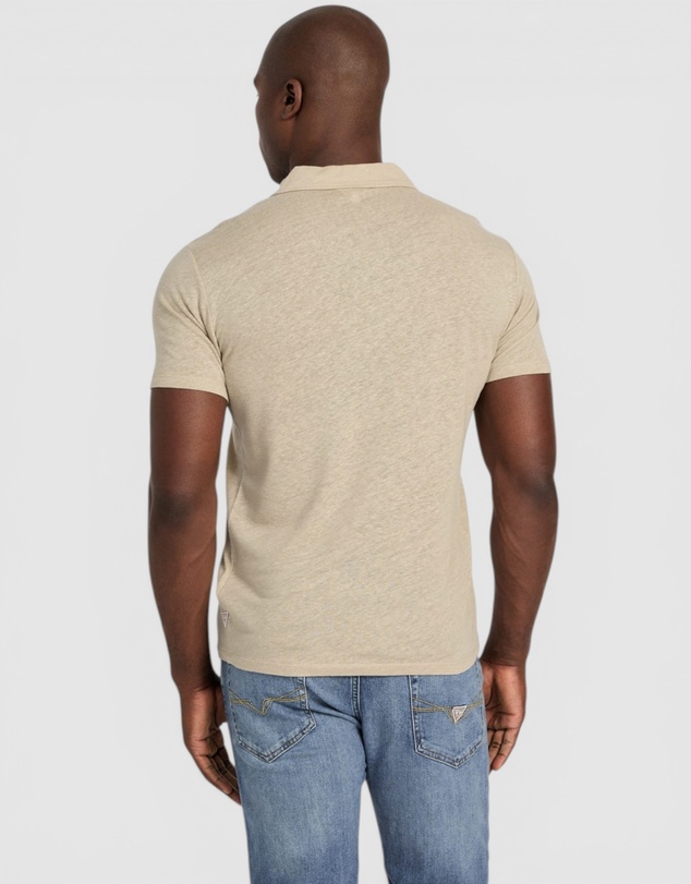 GUESS - Leon Linen Short Sleeve Polo Shirt
