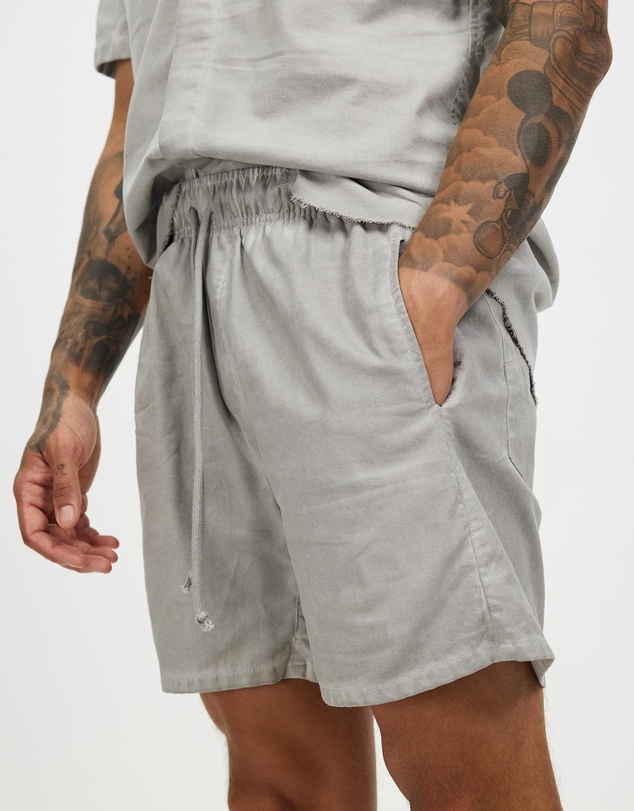 Surrounded By Ghosts - The Andradite Linen Drawstring Shorts