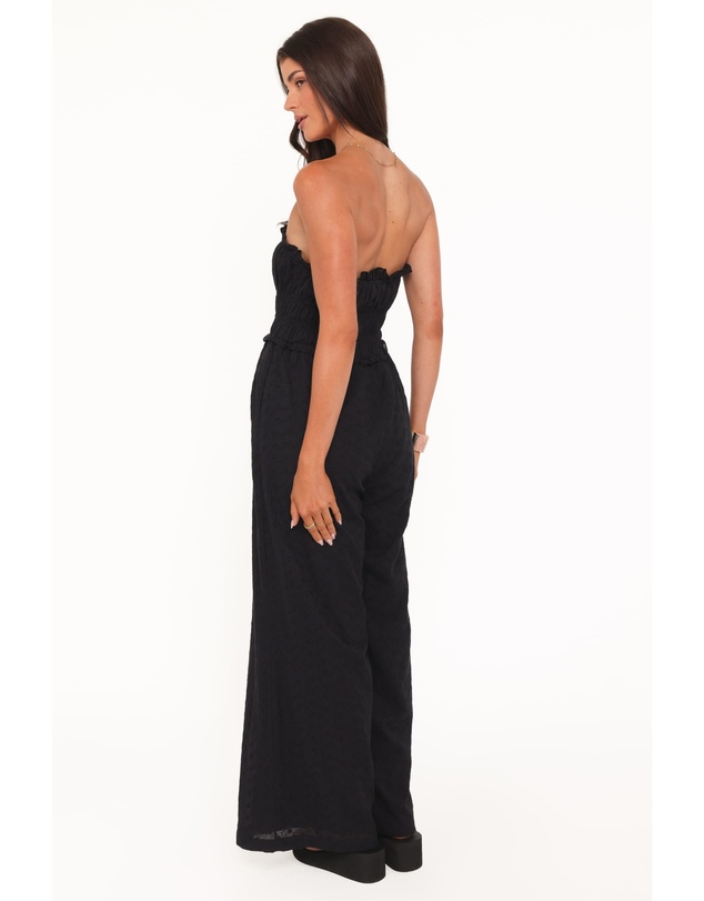 Petal & Pup - Yulissa Strapless Jumpsuit - Black Broderie