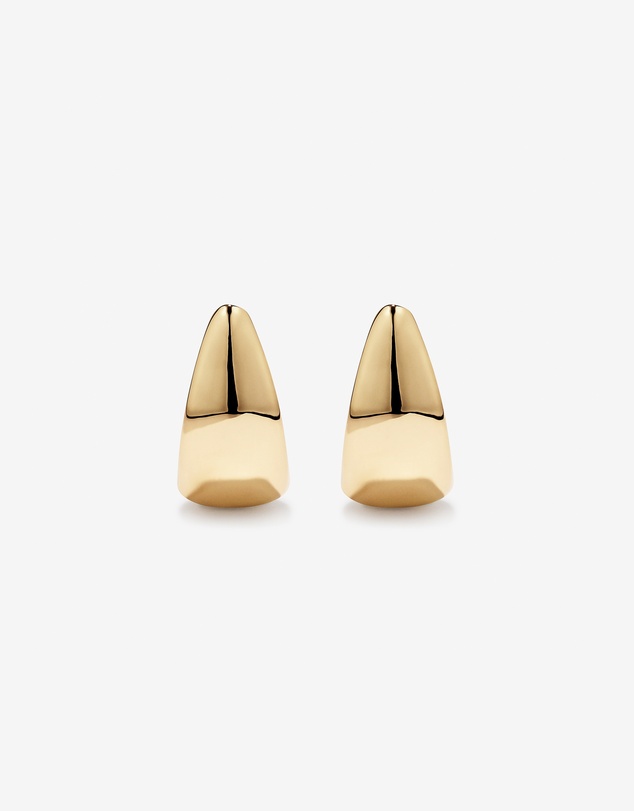 Michael Hill - Half Hoop Dome Stud Earrings in 10kt Yellow Gold