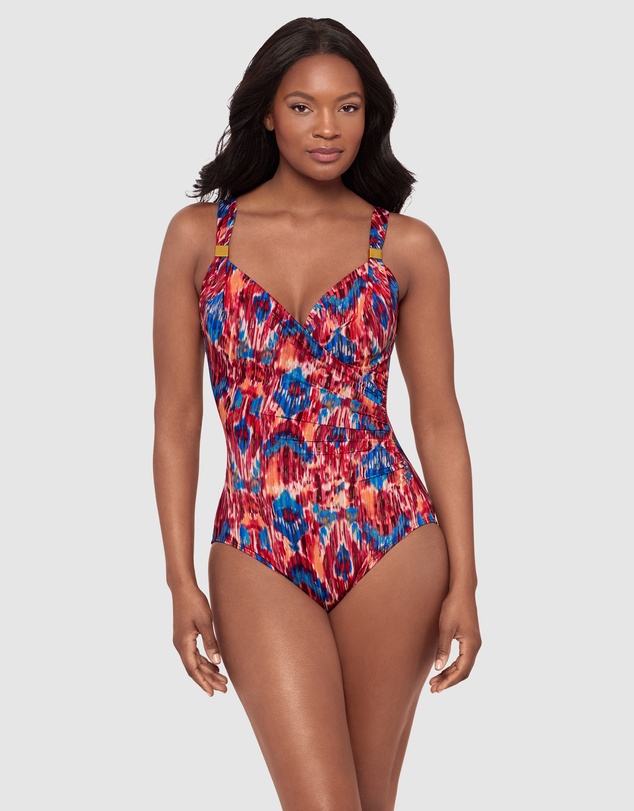 Miraclesuit Swimwear  - Ikat Dorado Siren Underwired Crossover Shaping Swimsuit