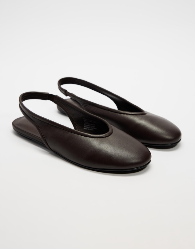 Atmos&Here - Marlowe Leather Sling Back Ballet Flats