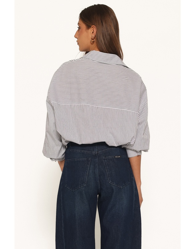 Petal & Pup - Elva Oversized Shirt - Black Stripe