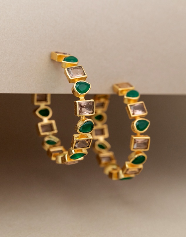 Meshca - Roundhouse Hoop Earrings
