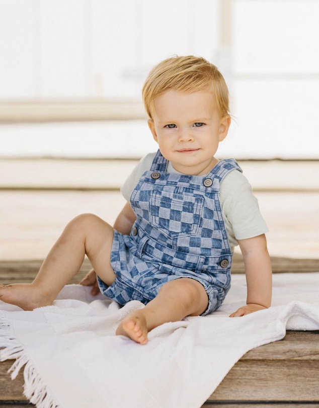 Bebe by Minihaha - The Waterhole Check Denim Overall