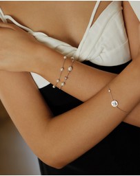 Ania Haie - Ania Haie Silver Pearl Station Bracelet