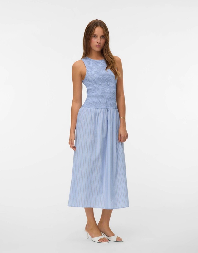 Vero Moda - Leya Stripe Midi Dress