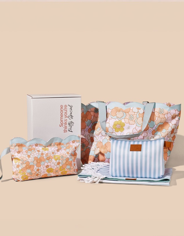 Sky Gazer - Beach Lover's Gift Box Hamper- Floral Azure