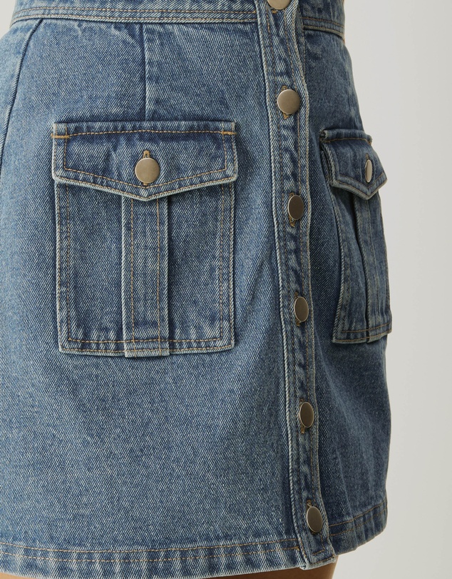 Atmos&Here - Harlow Pocket Denim Skirt