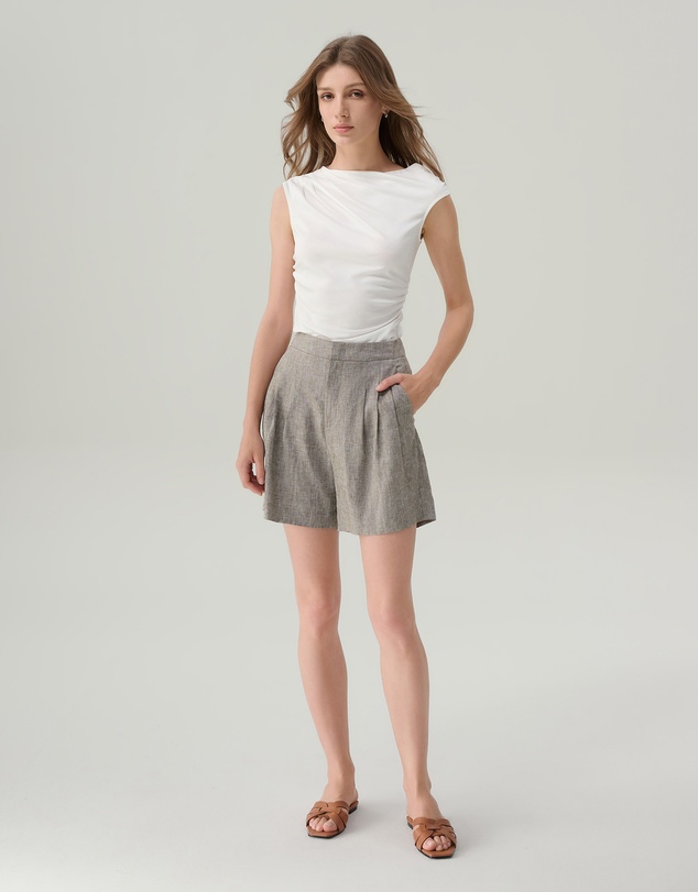 IDA+S - Penelope High Waisted Linen Shorts