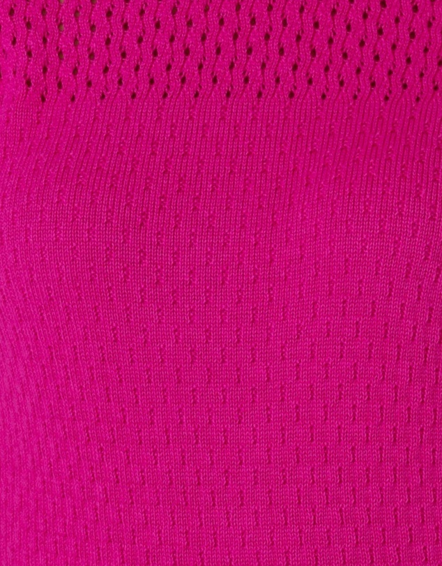 SACHA DRAKE - 3/4 Sleeve Ripple Knit Top In Fuchsia