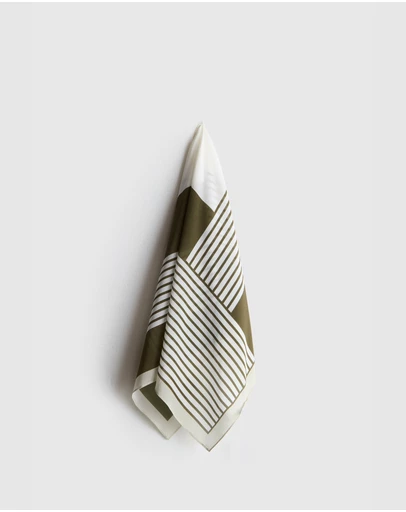 Evity - Silk Scarf Geometric Print