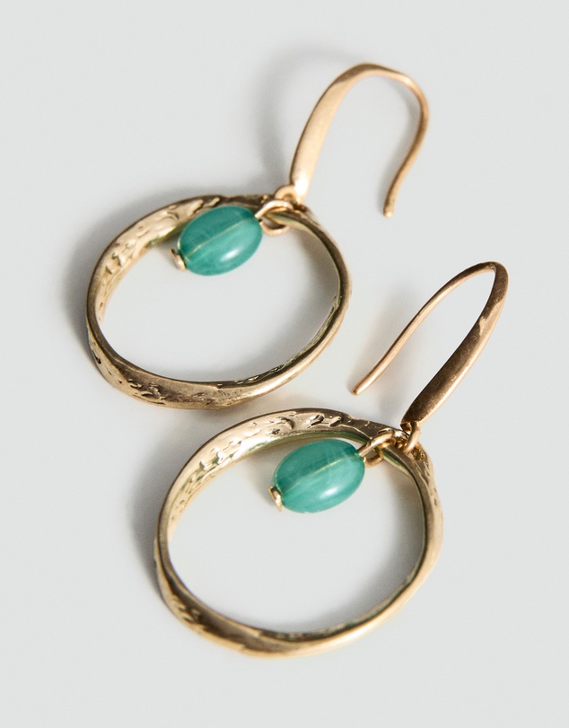 M.N.G - Bead Hoop Earrings