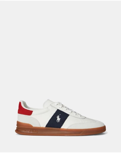 Polo Ralph Lauren - Heritage Aera Suede-Paneled Sneakers - Men's