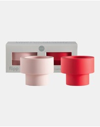 porter green - flipp sml silicone unbreakable candle holder set