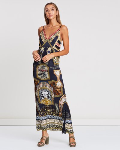 Long Godet Slip Dress