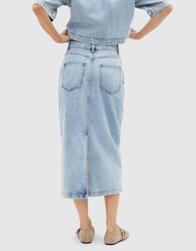 Seed Heritage - Denim Column Skirt