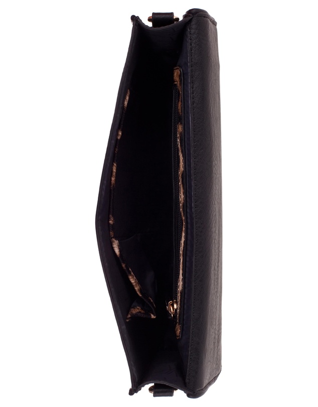 Kardashian Kollection - KK Leopard Metal Bar Clutch