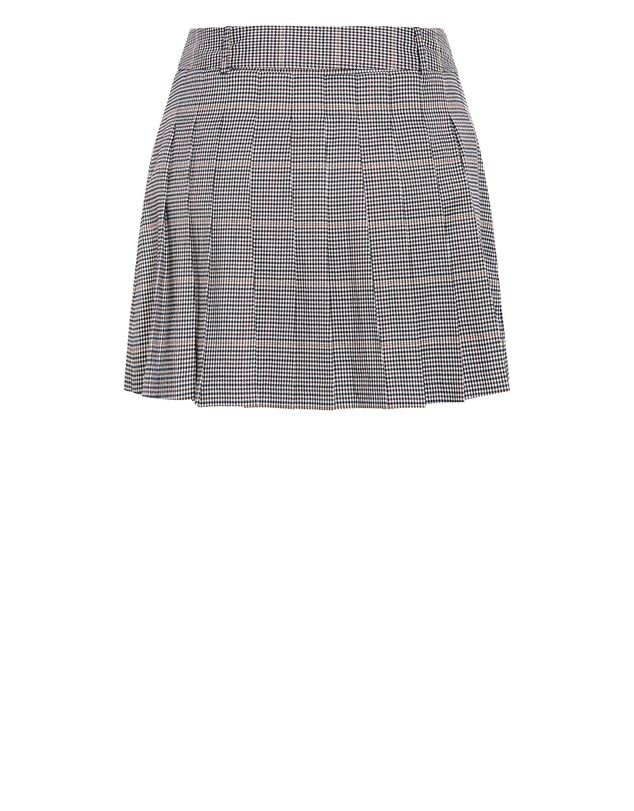 City Chic - Plus size Preppy Check Mini Skort - navy