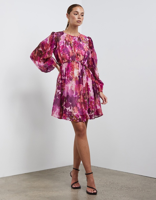 Sofia Irina - Mini Balloon Sleeve Dress