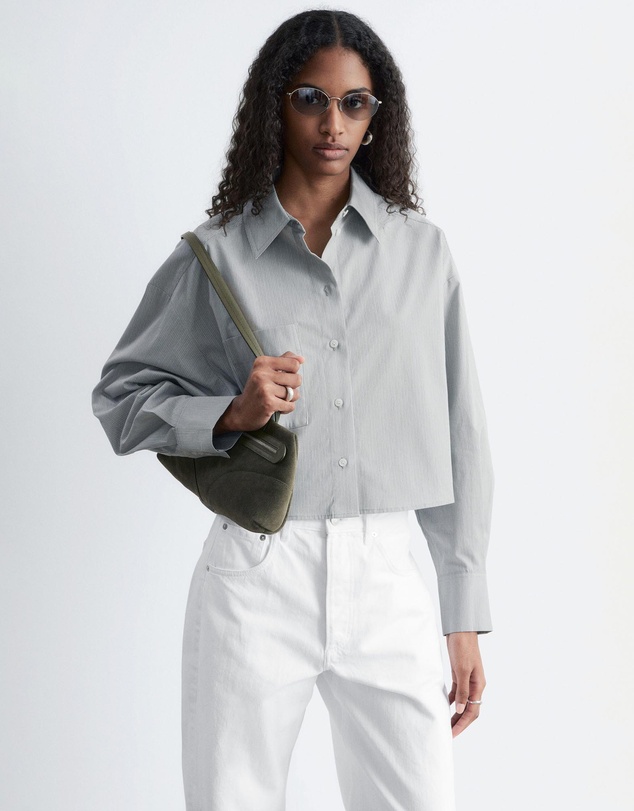 & Other Stories - Cropped Oversized Cotton Shirt