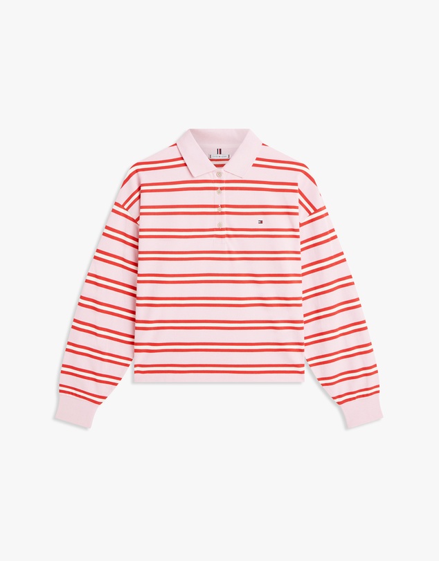 Tommy Hilfiger - 1985 Relaxed Fit Stripe LS Polo Shirt