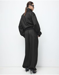 M.N.G - Pinstripe Bomber Jacket