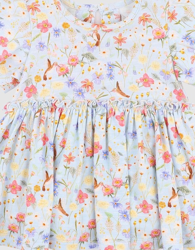 Fox & Finch - Songbird Print Overlay Dress - Babies