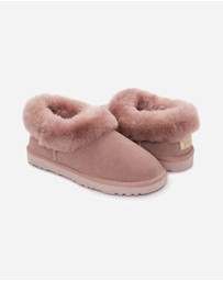 Ozwear Connection Uggs - Ugg Slippers Avery Unisex Premium Sheepskin Slippers Suede