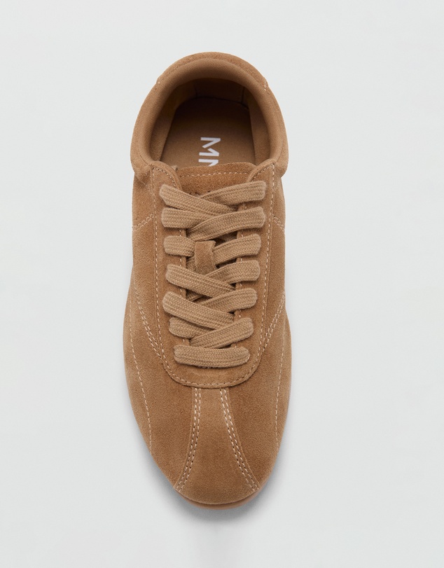M.N.G - Contrasting Panel Leather Sneakers