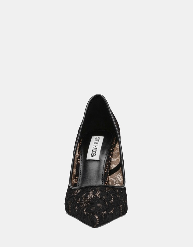 Steve Madden - Thrive-LM Black Lace Heels