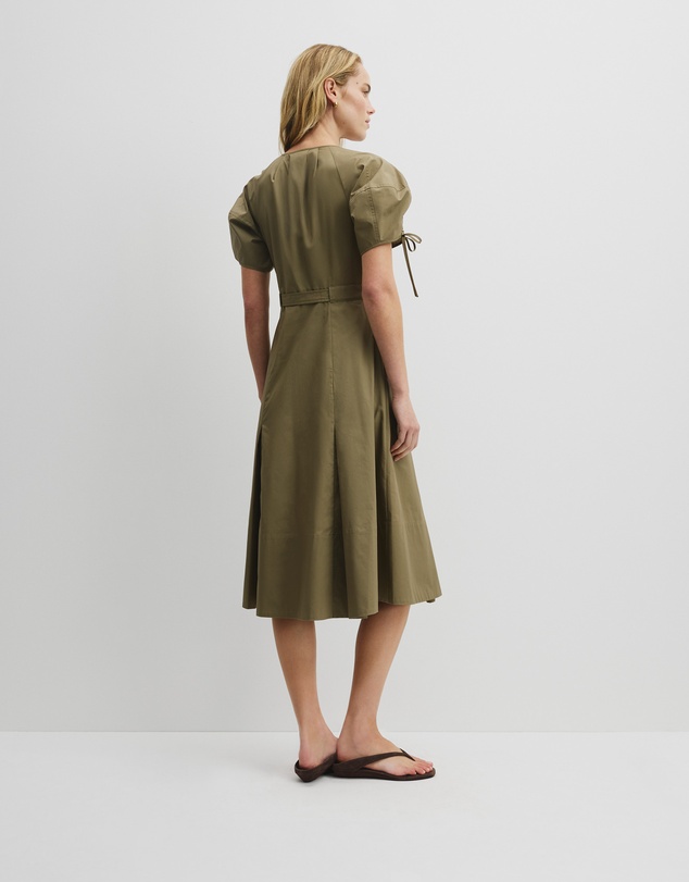 Country Road - Gathered Sleeve Midi Dress