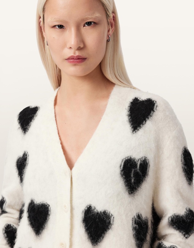 AllSaints - Scatter Heart Alpaca-Merino Blend Cardigan