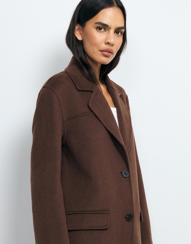 Revibe - Repaired AERE Orla Double Faced Wool Coat - AU 6