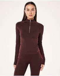 P.E Nation - Routine Quarter Zip LS Top