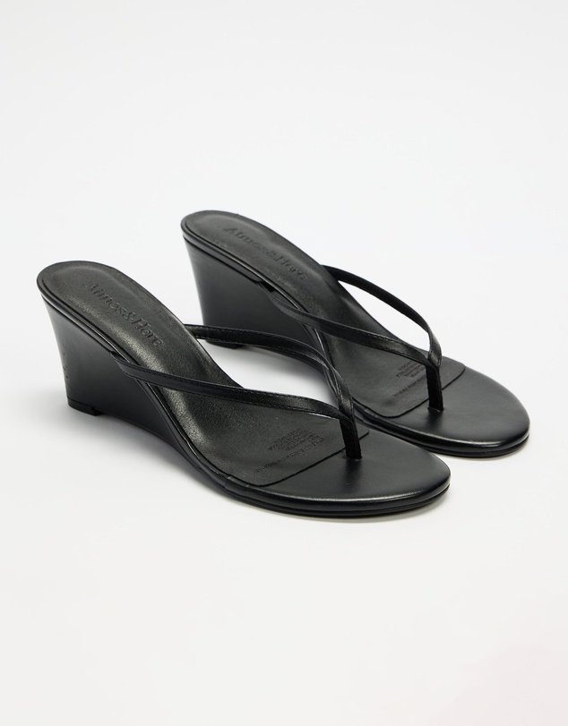 Atmos&Here - Janie Leather Wedge Heels