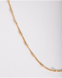 Lovisa - Gold Plated Sterling Silver Bead Chain Necklace