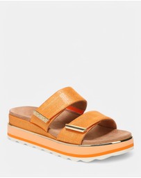 Vionic - Brandie Flatform Slide - Marmalade Metallic
