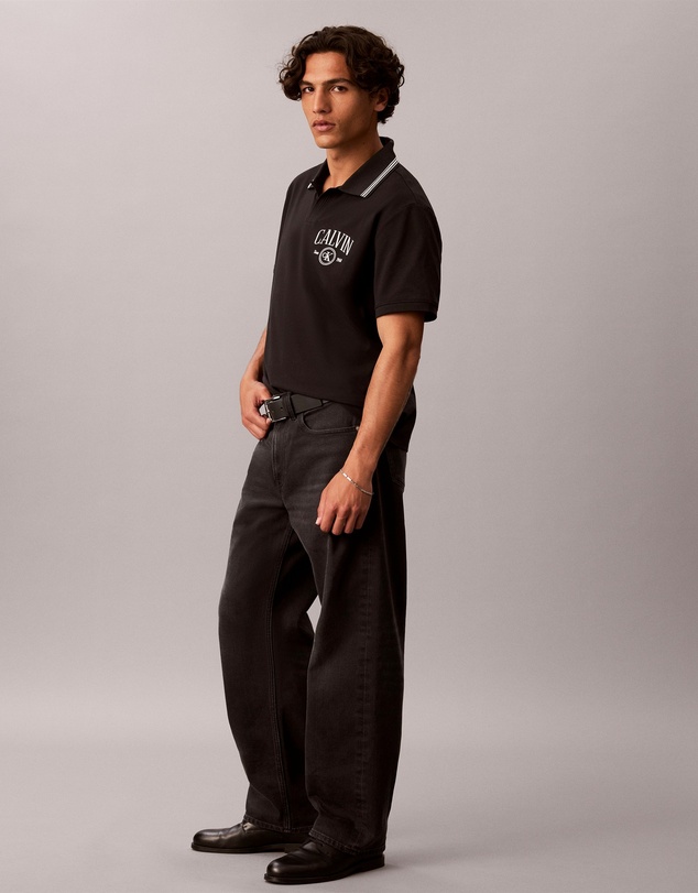 Calvin Klein Jeans - Open Collar Pique Graphic Polo