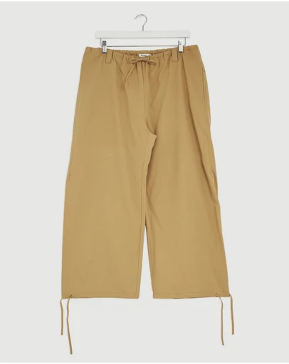 Revibe - Repaired Bassike Drawstring Detail Pull On Pants - Brand Sizing-3