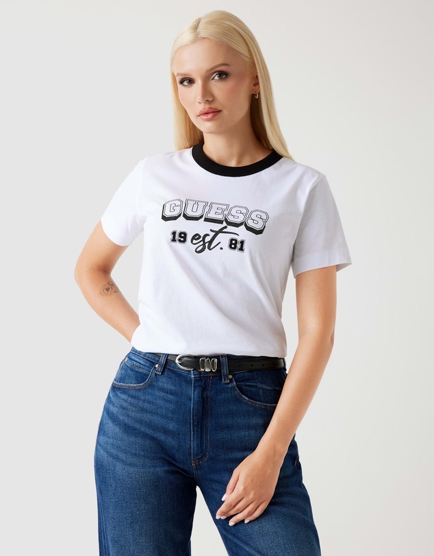 GUESS - SS CN College Guess Tee