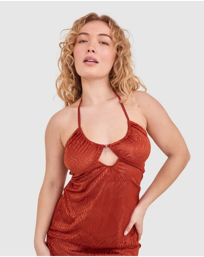 Bras N Things - Night Games Wild Delight Slip - Rust