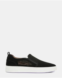 Vionic - Kimmie Perf Slip-On Sneaker - Black Suede