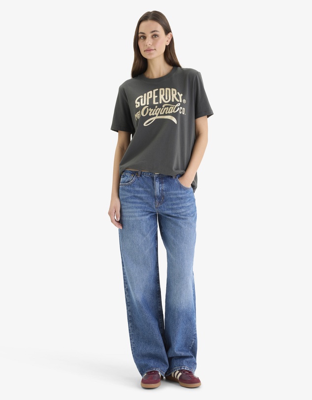 Superdry - Luxe Metallic Logo Relaxed Tee