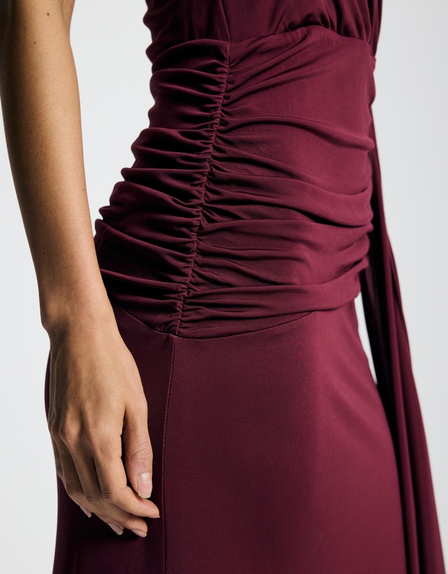 Lover - Skye Wrap Front Jersey Halter Maxi Dress