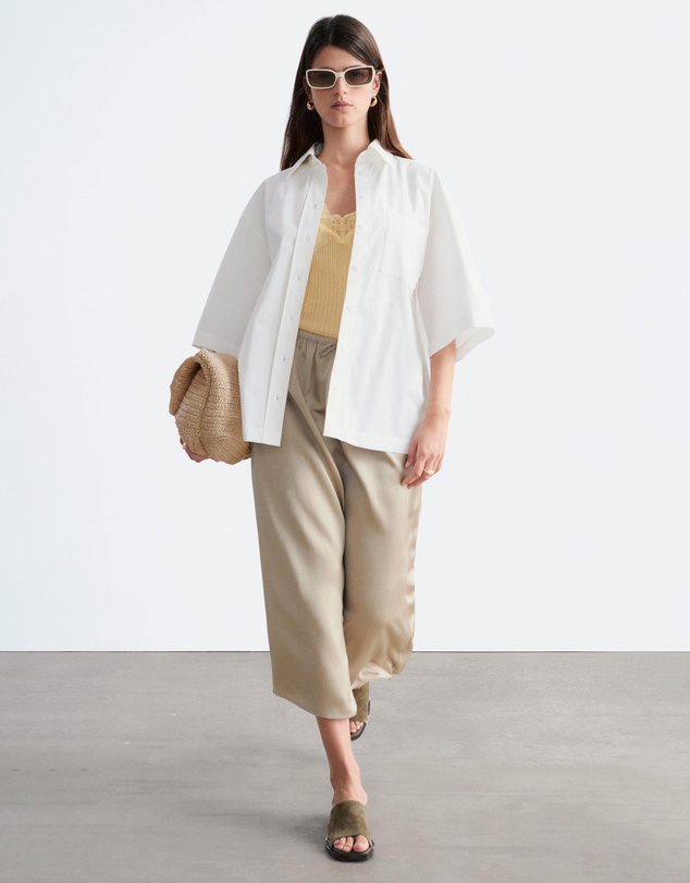 & Other Stories - Drawstring Satin Midi Skirt
