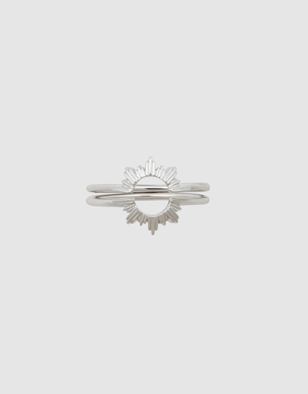 Wanderlust + Co - Sunseeker Silver Ring Set