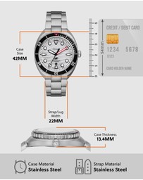 Fossil - Breaker Silver Analogue Watch