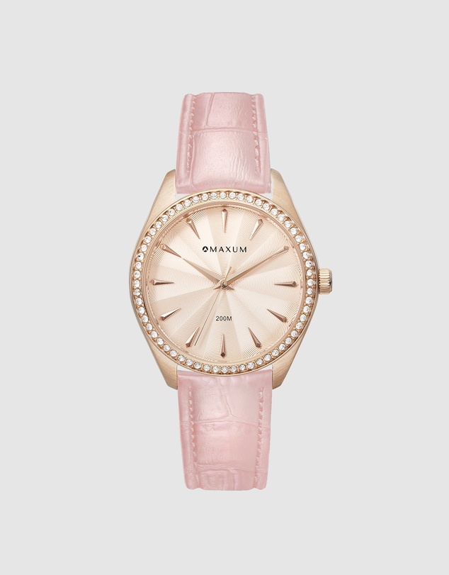 Maxum - Sydney - Rose Gold Tone Dial, Rose Gold Tone Case & Blush Leather Band